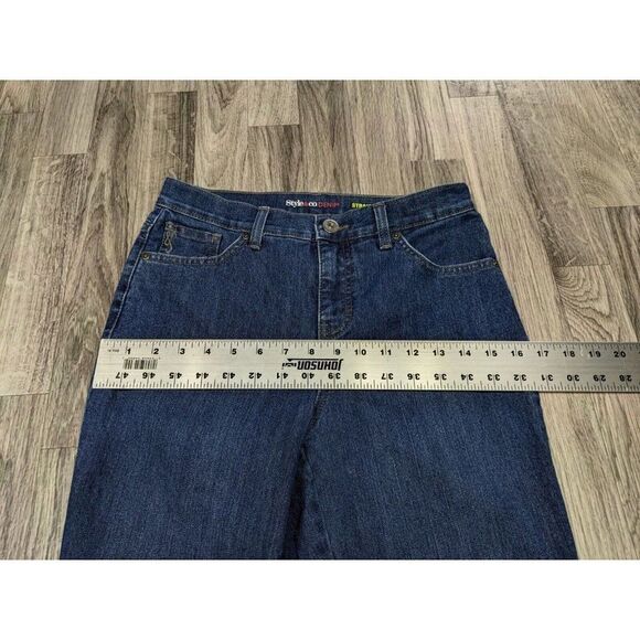 (3/$35) Style & Co Womens Size 4 Petite Straight Leg Pockets Denim Blue Jeans - Picture 8 of 11